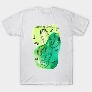 Watercolor Dancing Cactus T-Shirt